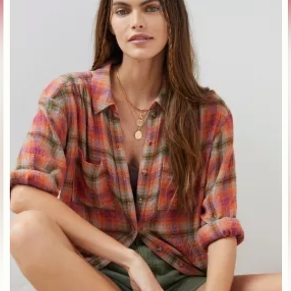 Pilcro Tops - Pilcro plaid shirt. Sz sm